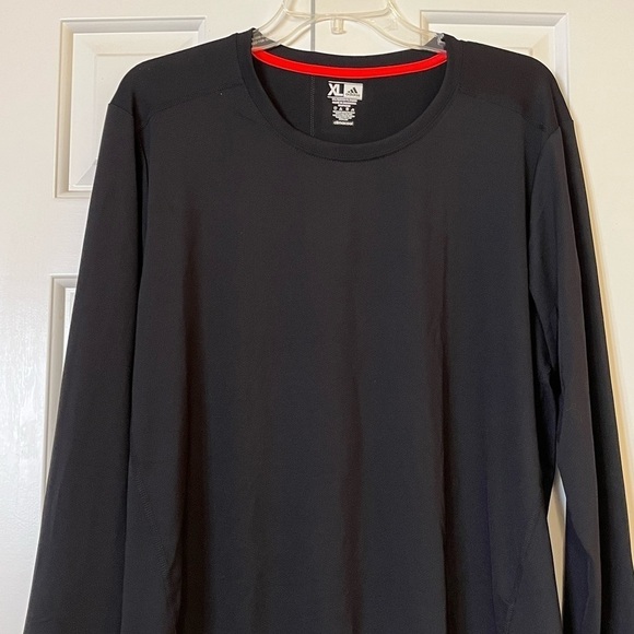 Adidas Climacool black crewneck athletic workout long sleeve top. Men's XL - Picture 3 of 12